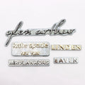 Bag Hardware Letters Brand Metal Logo Custom Letter Logo Labels