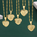 Custom Design Jewelry Women's love Letter Pendant Necklace a to Z18K Gold-plated Jewelry Heart-shaped Custom Name Necklace