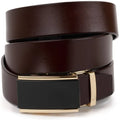LQbelt Genuine Leather Belts Automatic Buckle Belts for Men Good Quality Men's Ratchet Cowhide Belt Factory
