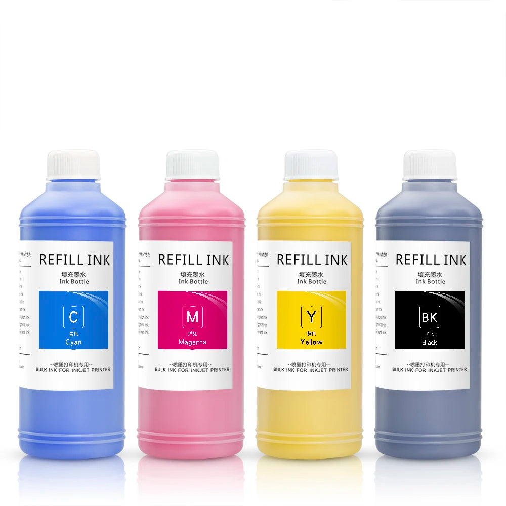 Ocbestjet 500ml Vivid Color Water Based Digital  Pigmented Inks Pigment Ink for HP 72 T770 for Ceramic Preserved Flowers