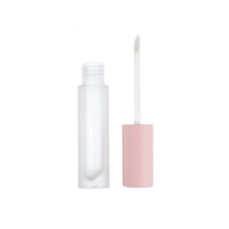 Wholesale Transparent Pink Empty Lip Gloss Tubes 2ml Mini Lipstick Packaging Custom Label Containers With Brush Applicator
