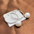 E1588 11-12mm DIY Natural Freshwater Pearl Charm Earrings Mounting Accessory 925 Sterling Silver Gold Plated  Jewelry for Women