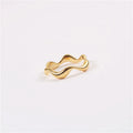 Irregular Wavy Ring 18K Gold Plated Jewelry Waterproof Fashion Stacking Rings Stainless Steel Jewelry