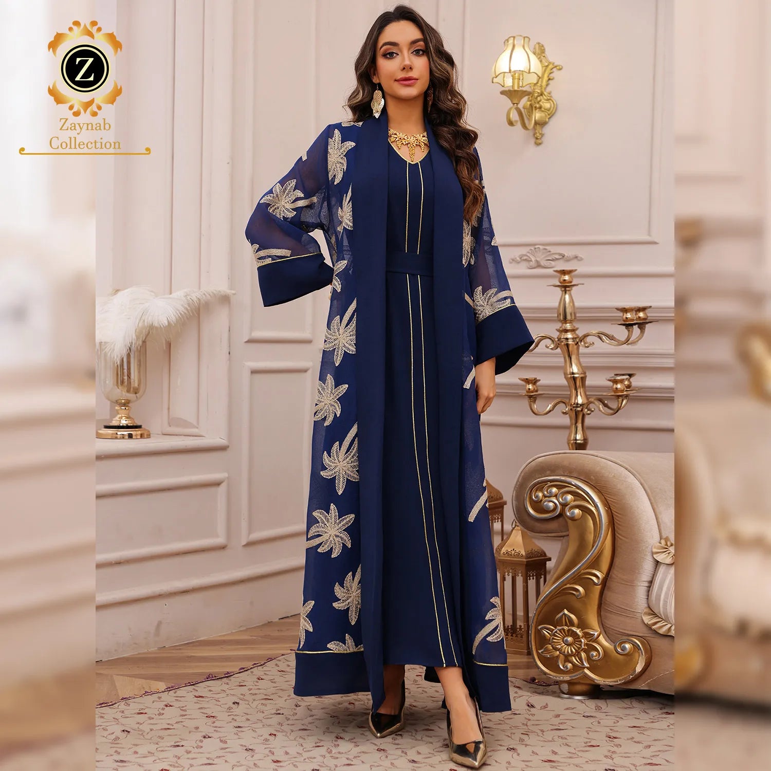 Zaynab Jalabiya Women Muslim Dresses Islamic Clothing Robe Qatar Abaya Islamic Clothing Abaya Women Muslim Dress