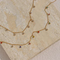 Luxury 18K Gold Plating Fashion Colorful Zircon Choker Stainless Steel Necklace For Women Jewelry