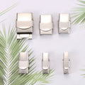 Exquisite Polished Stainless Steel Safety Buckle Leather Rope Accessories Bracelet Buckle Personalized Small Belt Buckle