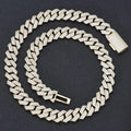 Fashion White Gold Plated Brass Micro Pave Zircon Necklace Shiny Diamond Link Iced Jewelry Pearl Money Bag Chain Gift Unisex