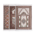 Wholesale Silver Plated Prayer Mat Rug with Natural Gemstone Beads Worship Tasbih Muslim Gift Set for Ramadan Eid