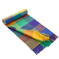 Autumn/Winter Thick Plaid Polyester Long Shawl Warm Tassel Double-sided Velvet Women's Scarf 6 Colors