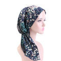 Wholesale Custom Logo Colorful Pattern Print Hair Accessories Long Hair Head Scarf Headwraps Cotton Turbans for Women