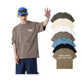 Wholesale Fashion t Shirt Men Unisex 100% Cotton 230grams Round Neck T-shirts Drop-shoulder Loose Oversize T-shirt With Pocket