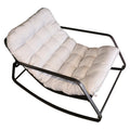 Black Metal Wrought Iron Patio Steel Living Room Nordic Lazy Modern Outdoor Rocking Chair for Adult