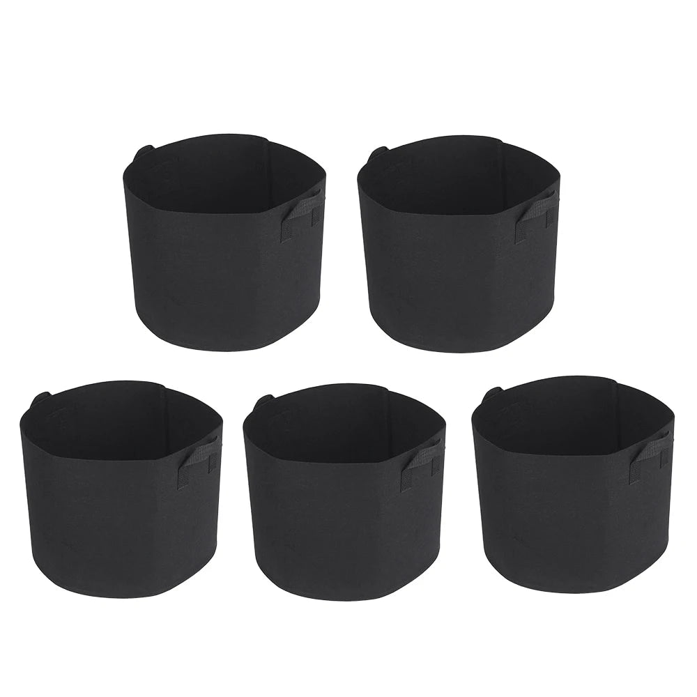 Grow Bags 10/15/20 Gallon - Thickened Felt Fabric Planter Pots with Handles for Vegetables Tomato Potato & All Garden Plants