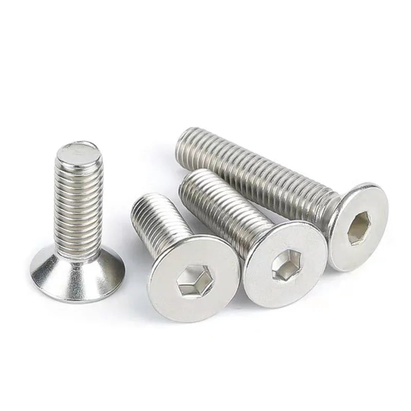 DIN7991 Stainless Steel 304 M4 50mm Flat Countersunk Head Hex Recessed Machine Screw