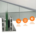 CE-certified Heavy-duty Aluminum U-shaped Glass Railing Base Channel Featuring Drainage Design and LED Lighting