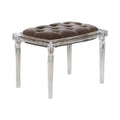 Nordic Luxury Bedroom Bed End Stool Transparent  Dining Chair Velvet Piano Acrylic Bench
