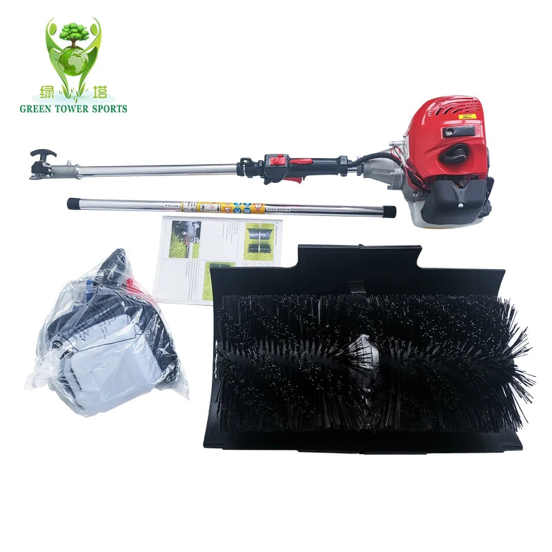 Two Stroke Gasoline Premium Handheld Backyard Garden Soccer Field Artificial Turf Brusher Landscaping 1.7HP Turf Brush Combing