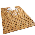 Natural Bamboo Bath Mat Bathroom Rugs Floor Wood Shower 16x24 Inch Waterproof Non Slip Bath Mat for Shower Bath Spa or Sauna