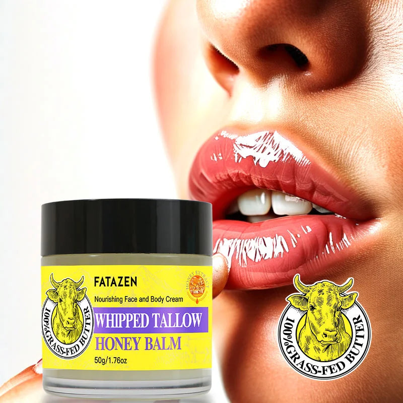 FATAZEN New Grass Fed Beauty Facial Cream Beef Tallow Honey Moisturizing Skincare Moisturizer Best Face Cream for Fair Skin