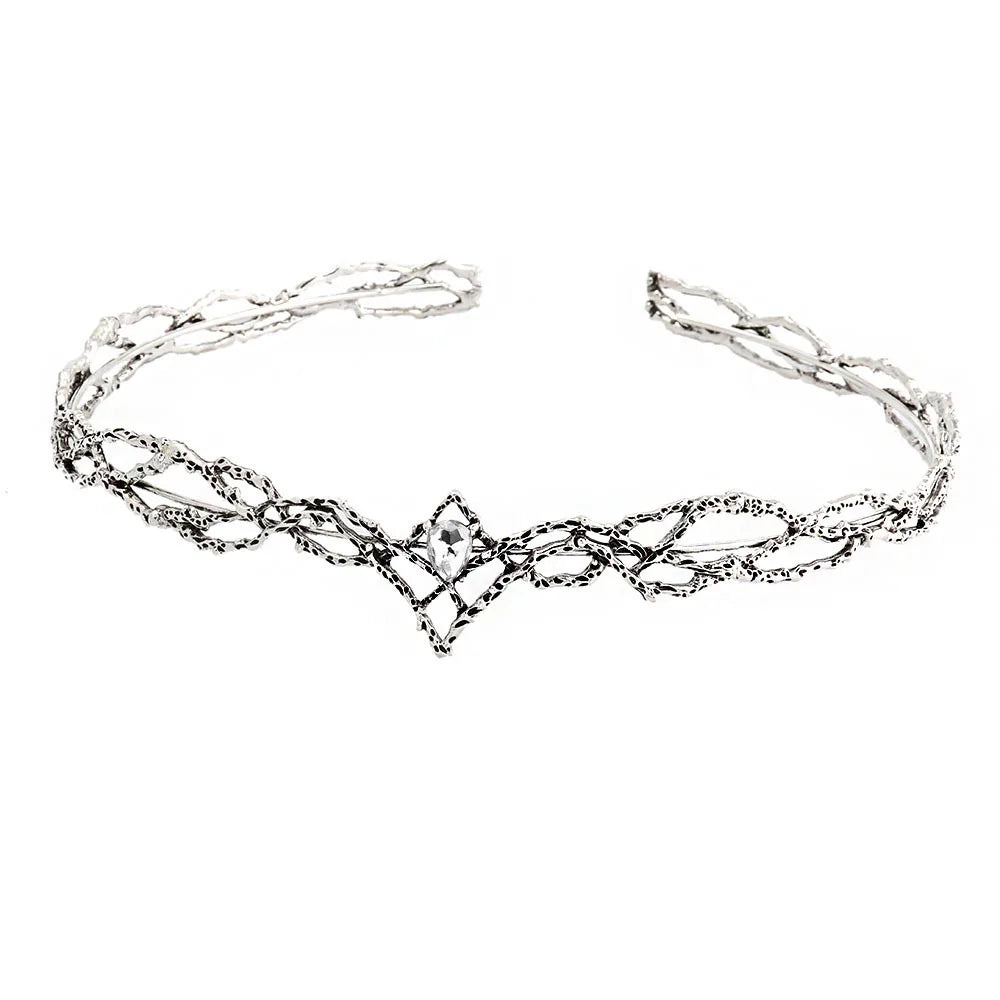 New Fashion European Elf King Thranddil Gold Modeling Metal Line Crown for Men