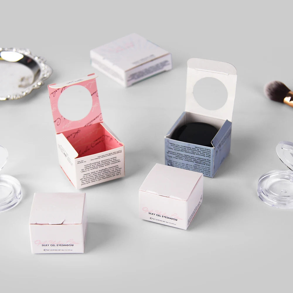 Eco Friendly Corrugated Shipping Makeup Sets Beauty Brush Display Box Window Cosmetic Packaging Nail Polish Oil Paper Box