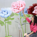 L755 Wedding Party Event Stage Decorations 100-200cm Big Huge Large Paper Flower Giant Flowers for Window Display