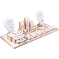 Wholesale Wooden Set Earring Ring showcase Necklace Bangles Jewelry Trays Display Stand From China