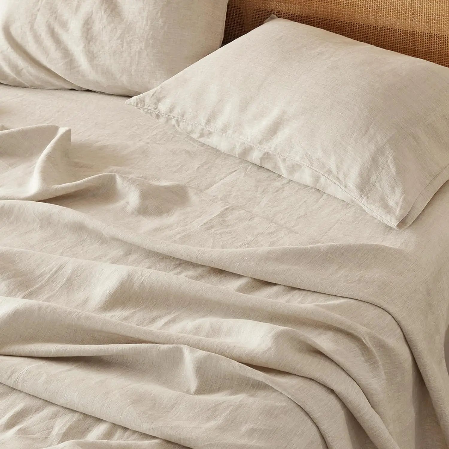 Cozy Natural 100% Linen Bedding Collection - Ideal for a Relaxing Night Bed Sheets Set