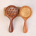 Fashion Style Double-Sided Sandalwood Scalp Massage Comb Professional Wooden Hair Brush Air Cushion Hair Comb for Hair Growth