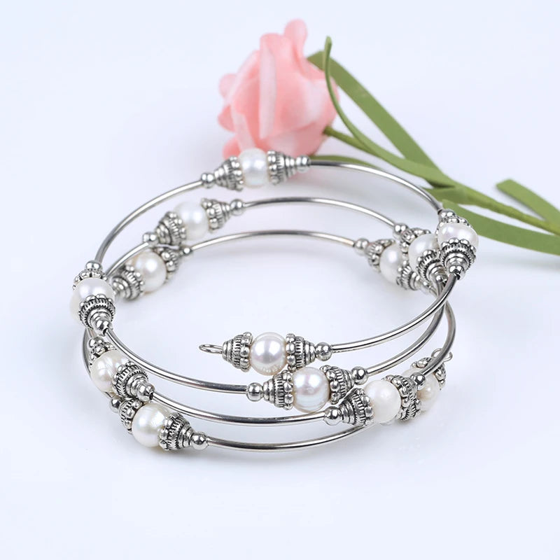 Zhuji Pearl Natural Color Potato Freshwater Pearl Bracelet for Jewelry Making