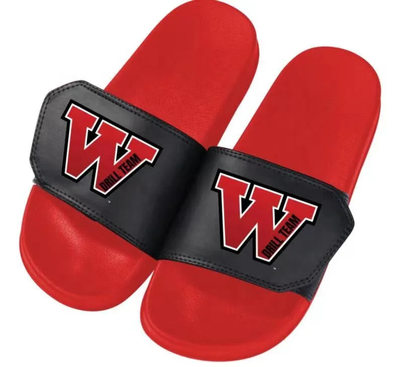 Wholesale Customizable PU Leather Flip Flops Slippers with Adjustable Straps Men's and Women's Sandals Anti-Slip Winter Slides
