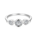Hainon S925 Sterling Silver 8 Hearts 8 Arrows Zircon Ring Ladies High-End Design Finger Decoration Ring