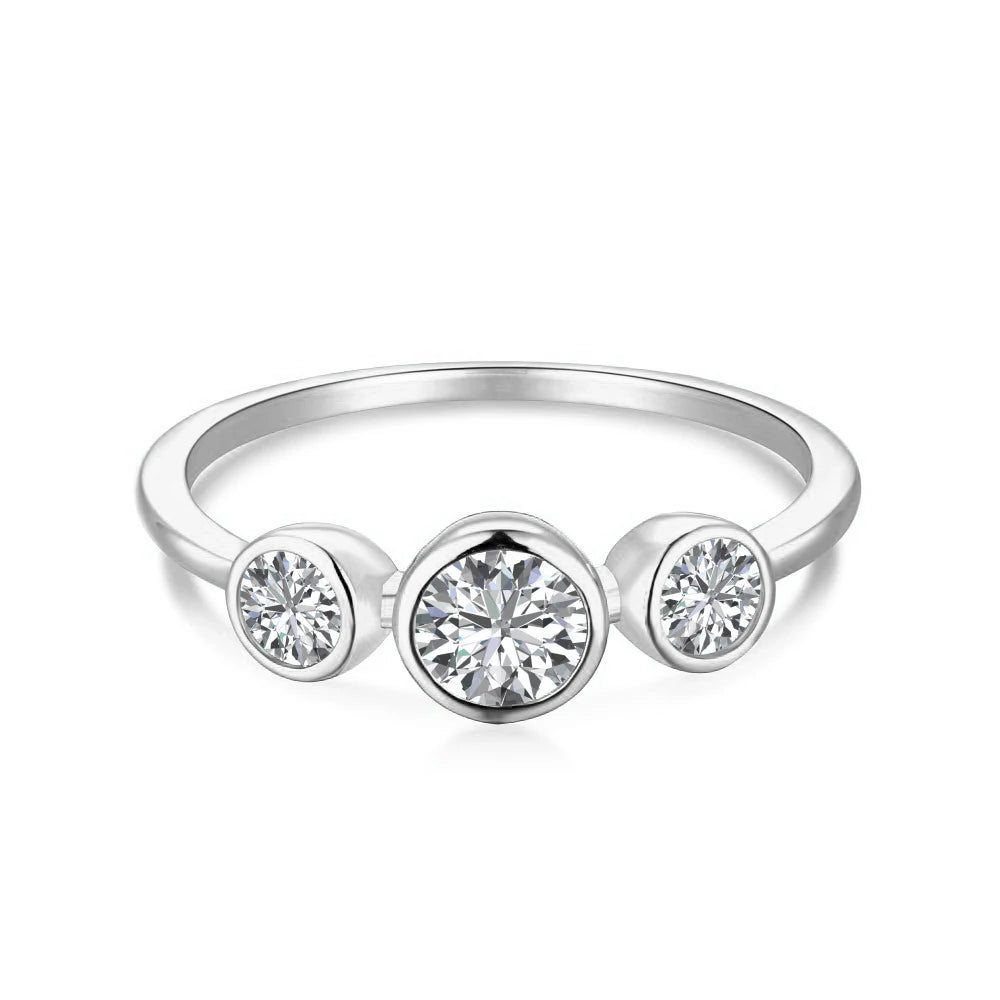 Hainon S925 Sterling Silver 8 Hearts 8 Arrows Zircon Ring Ladies High-End Design Finger Decoration Ring