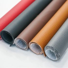 PVC Faux Leather Lychee Texture Synthetic Leather Waterproof Stretch Car Upholstery for Car Seats Sofas Bags Football Furniture