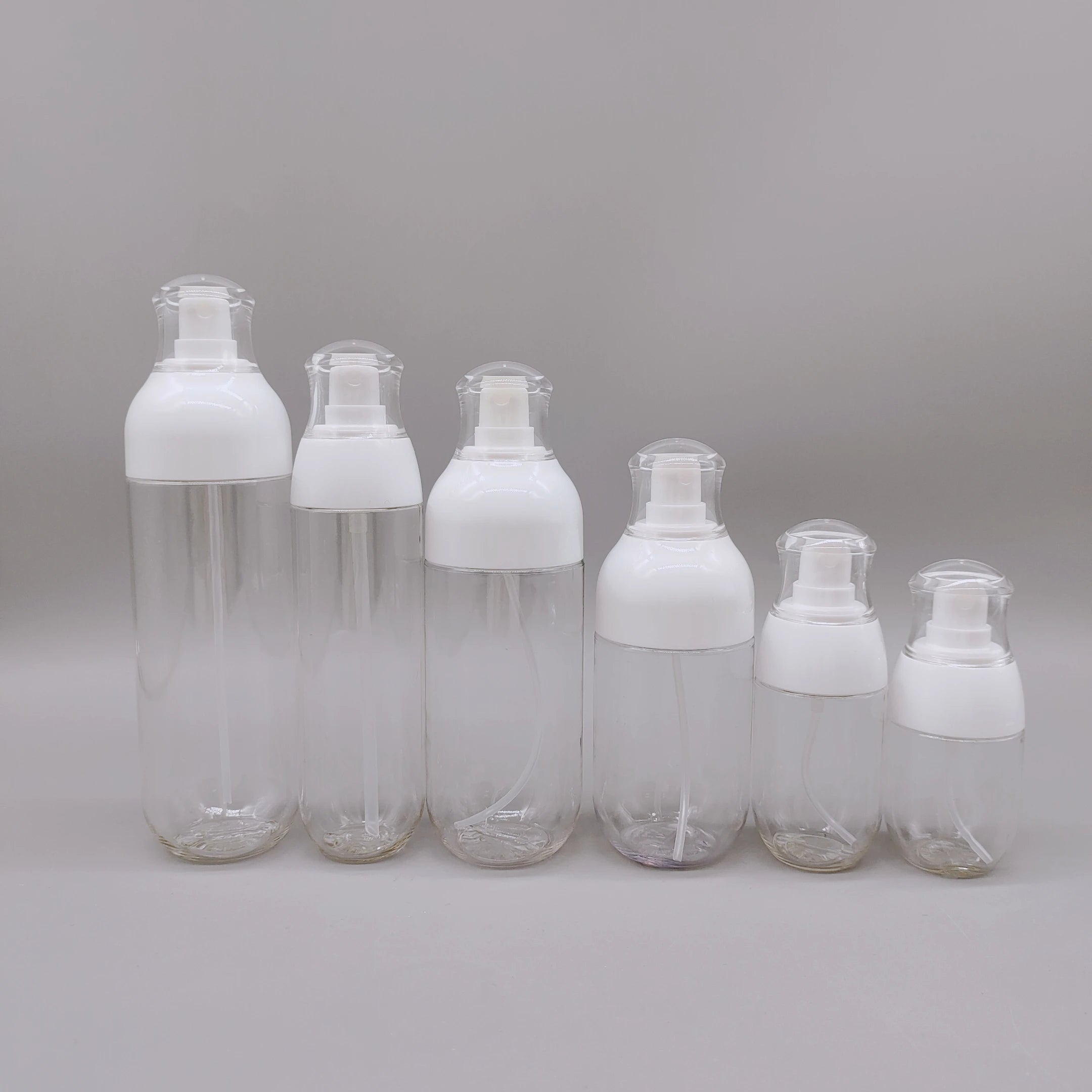 PETG Plastic Cosmetic Skin Care Serum Lotion Packaging with Spray Pump and Pump Sprayer 30ml-180ml