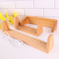 Wooden LED Display Base Lighted Base U Shaped Glass Art LED Lighted Base for Display Crystal Glass Resin Art