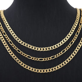 JXX High Quality Brass 24K Gold-Plated Cuban Link Chain Necklace Fashionable Hip Hop Unisex Stylish Beads Trendy Gifts
