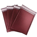 Guandu Elegant Matte Burgundy Wine Red Bubble Mailers Frosted Surface ESD Safe Aluminum Laminated Shipping Bag for Fragile Items