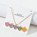 Nnovelty Cute Cartoon Kids Jewelry Necklace Changeable Diy Heart Charm Pendant Necklace
