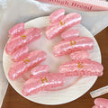 Wholesale Acrylic Initial Hair Claw Clips Pink Letter Shark Clips Fashion Hair Accessories