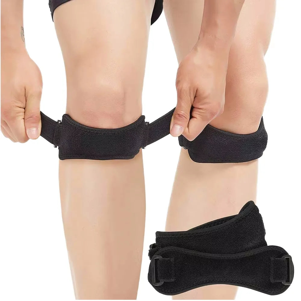 Knee Pain Relief Belt& Patella Stabilizer Knee Strap Brace Support Premium Knee Straps