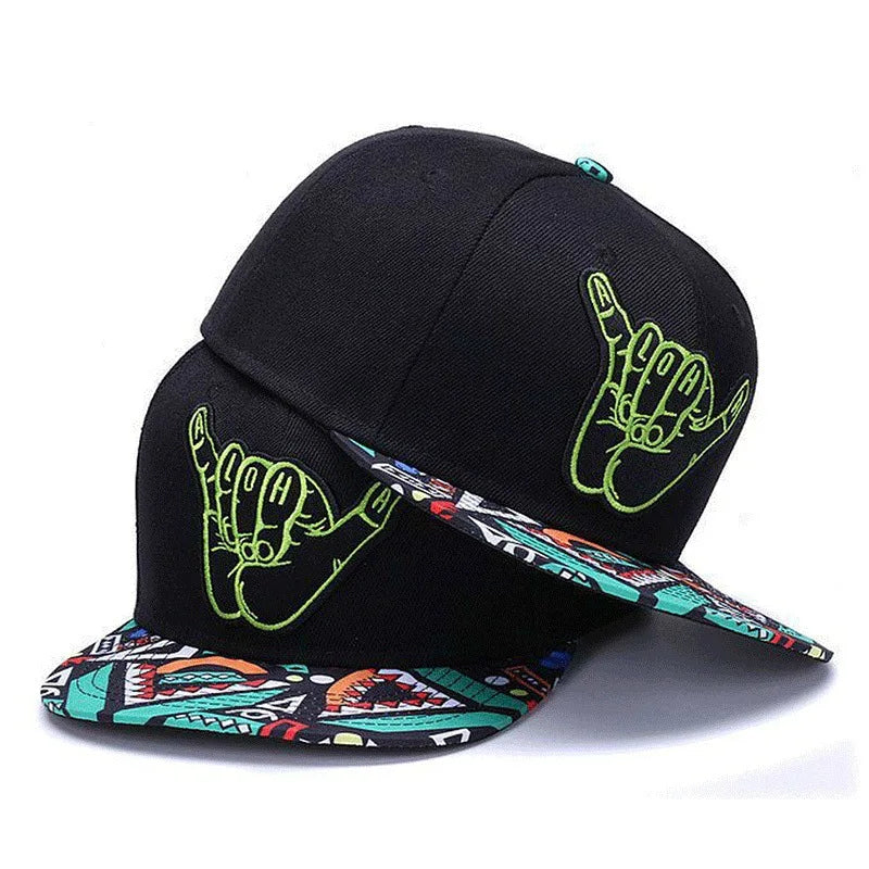 2026 New Acrylic Sublimated Bill Hola Embroidery Tropical Style Surfing Mens Club Hip Hop Cap