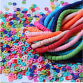 Factory Cheap Price 4/6/8mm Colorful Loose Spacer Clay Beads Flat Round Polymer Clay Disc Bead Heishi Beads
