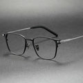 Pure Titanium Square Optical Frame Eyewear Resin Prescription Optical Lens Solid Pattern Gafas Para Hombre 2022