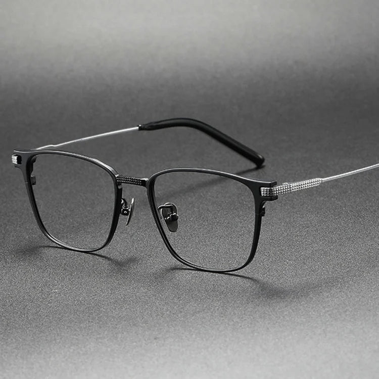 Pure Titanium Square Optical Frame Eyewear Resin Prescription Optical Lens Solid Pattern Gafas Para Hombre 2022