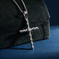 Wholesale Pendant Jewelry Rhodium Plated Cubic Zirconia Cross God Retro Pendant 925 Sterling Silver Fine Jewelry Pendant