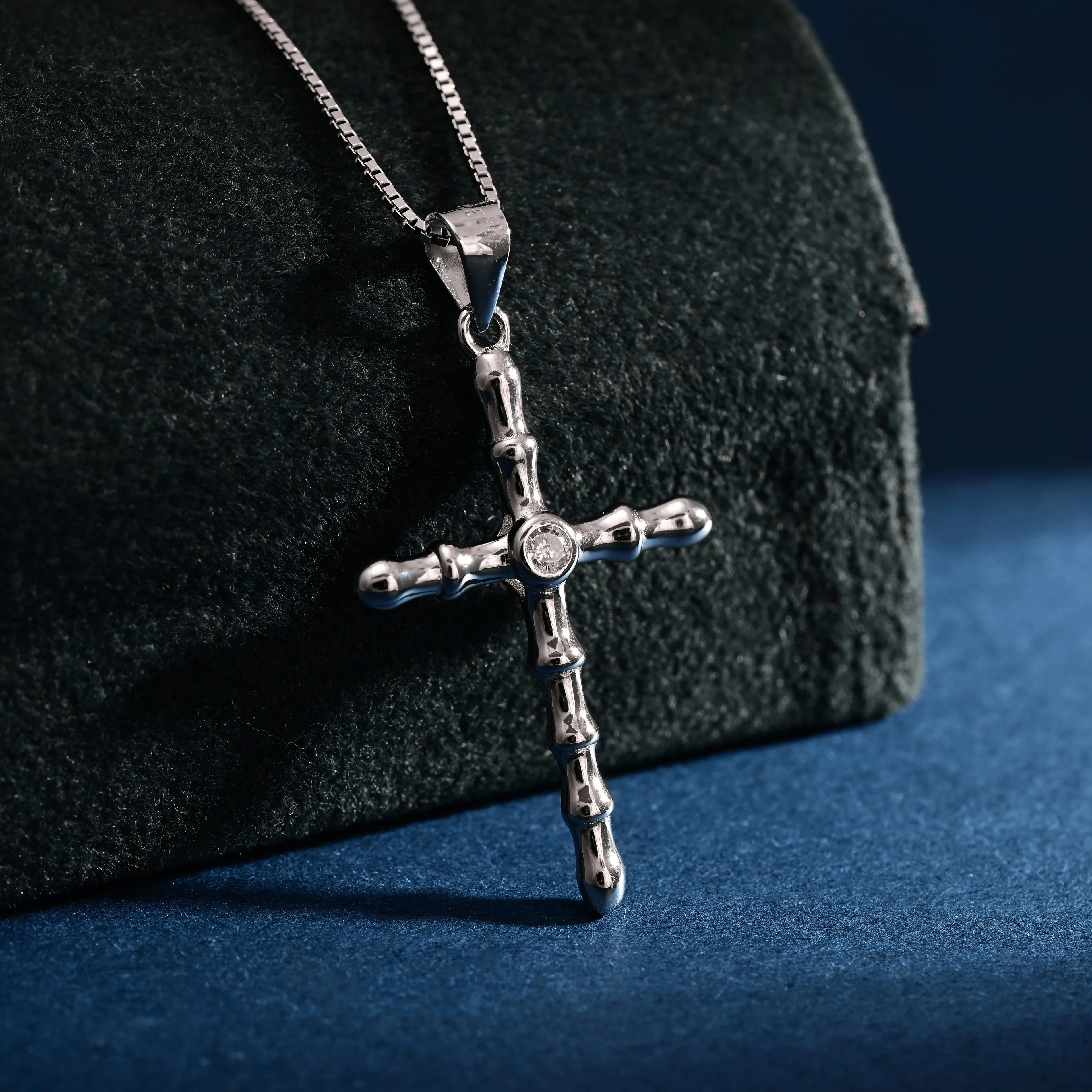 Wholesale Pendant Jewelry Rhodium Plated Cubic Zirconia Cross God Retro Pendant 925 Sterling Silver Fine Jewelry Pendant