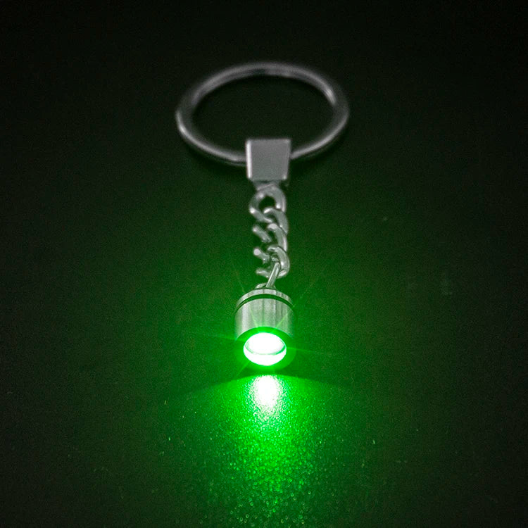 HDW Cheap Wholesale Colorful Change Lights LED Crystal Keyring Custom 3D Laser Engraved Flashlight Keychain