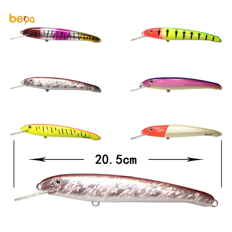 20.5cm 70g Sinking Plastic Fishing Luresminnow Bait  OEM Fishing Tackle Bait Big Hard Fishing Lures