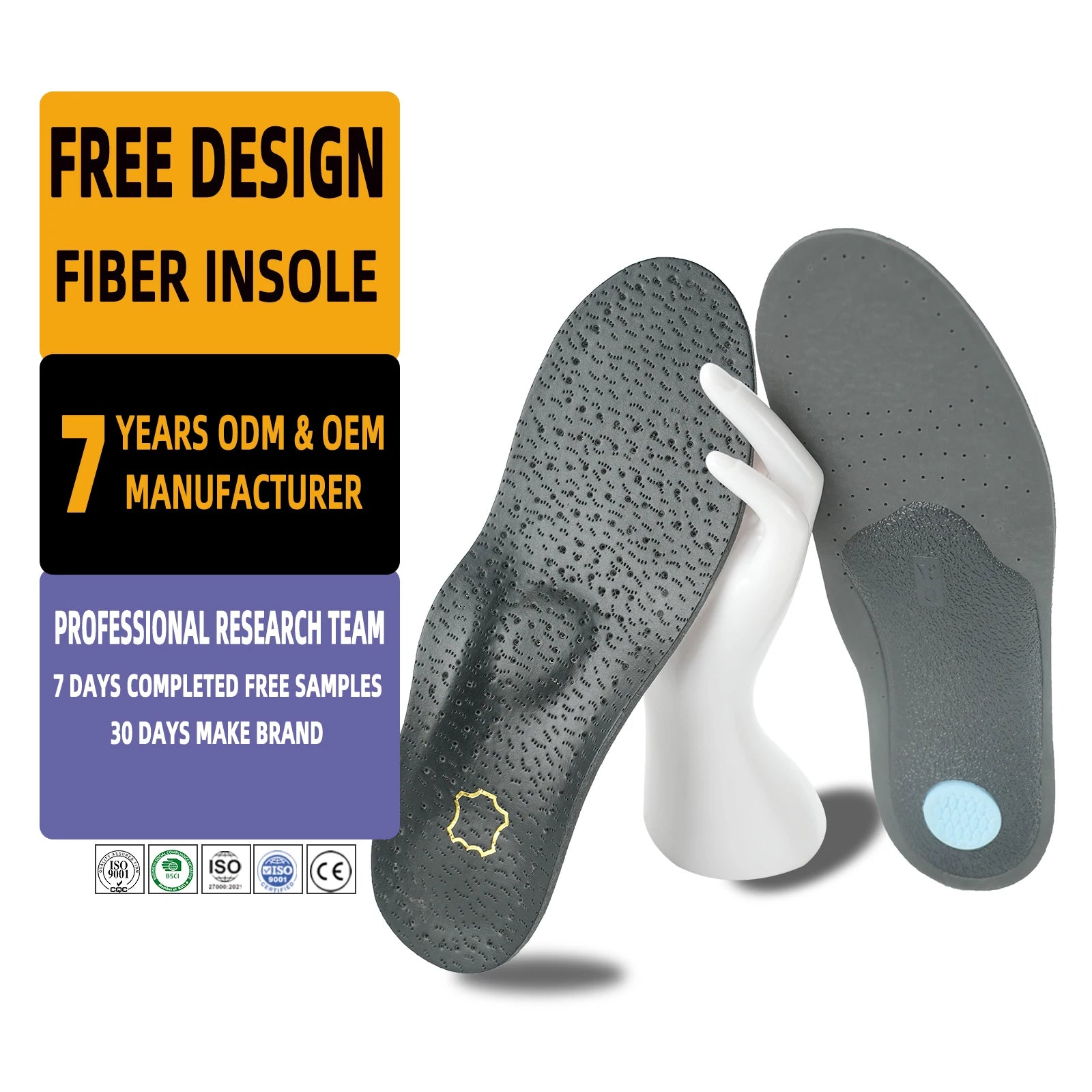 Wholesale Custom Shoes Orthotic Insoles Sports Insoles Comfort Insoles Flat Feet High Arch Support Carbon Fibre